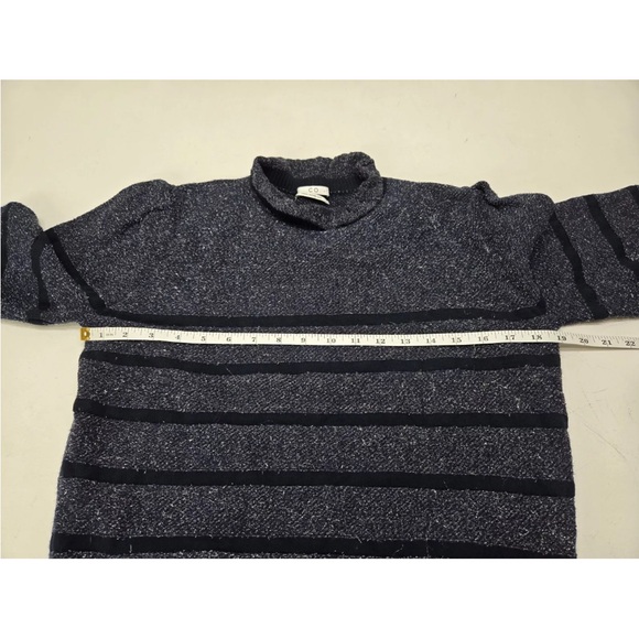 CO Womens Long Sleeve Sparkle Holiday Stripe Sweatshirt Blue Size Large Womens - Picture 6 of 7